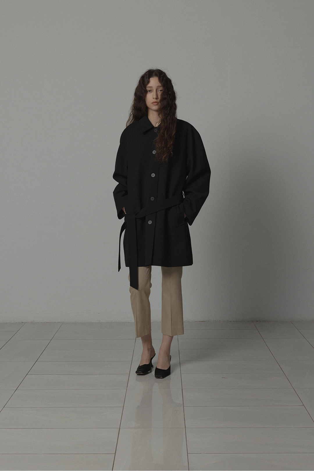 르917 RAGLAN HALF MAC COAT [BLACK] 상품 이미지 2