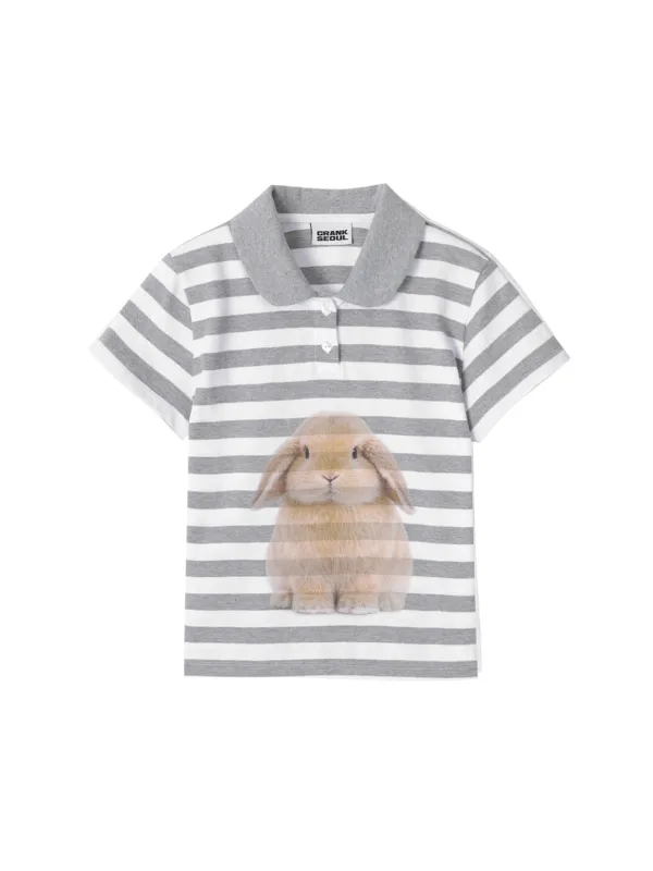 [Release 06/04] BUNNY GRAPHIC POLO SHIRT_STRIPE