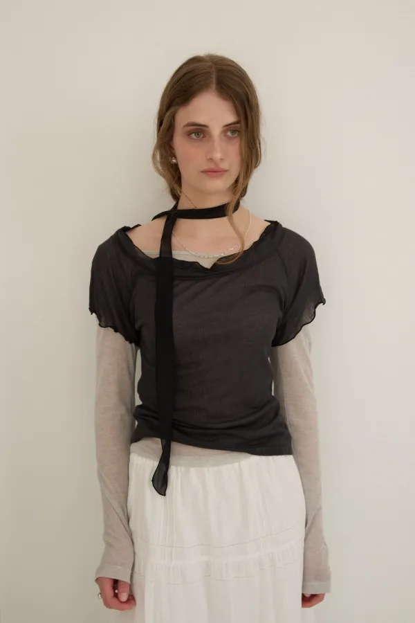 2nd. Rosy Sleeve (Layered Set) - deep charcoal