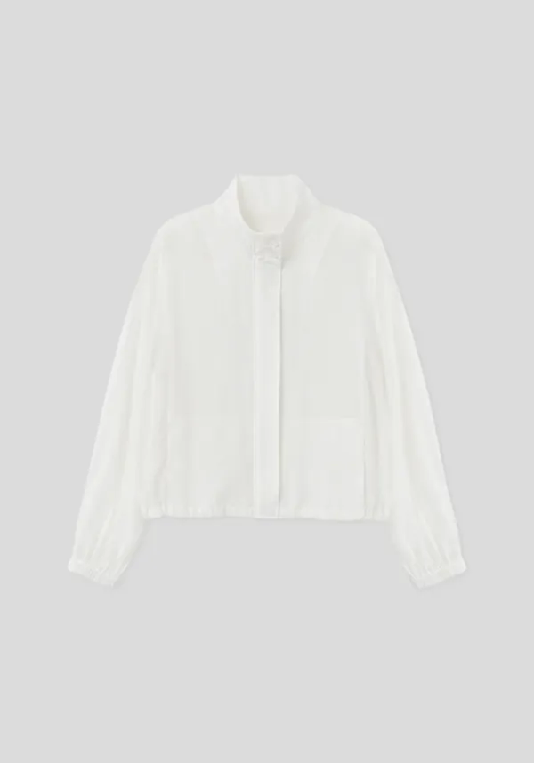 Airy Sheer Blouson (White)