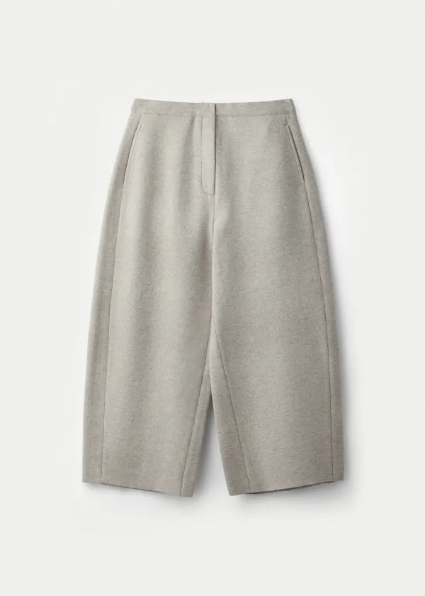 Super fine merino barrel leg culotte pants_Clay
