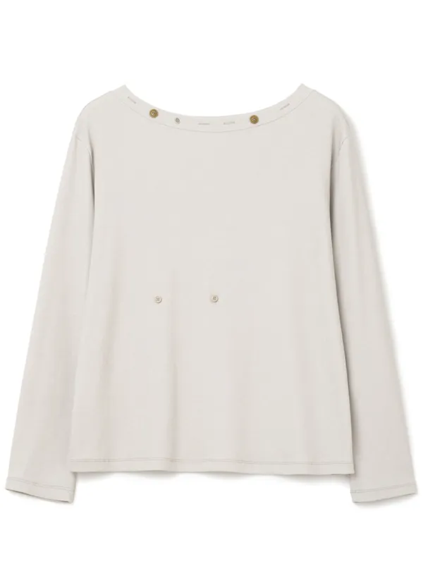 Button Mix T-Shirt [Beige]