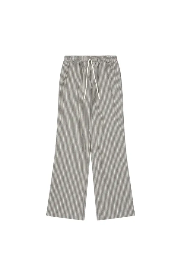 STRIPE BOOTSCUT BANDING PANTS, GRAY