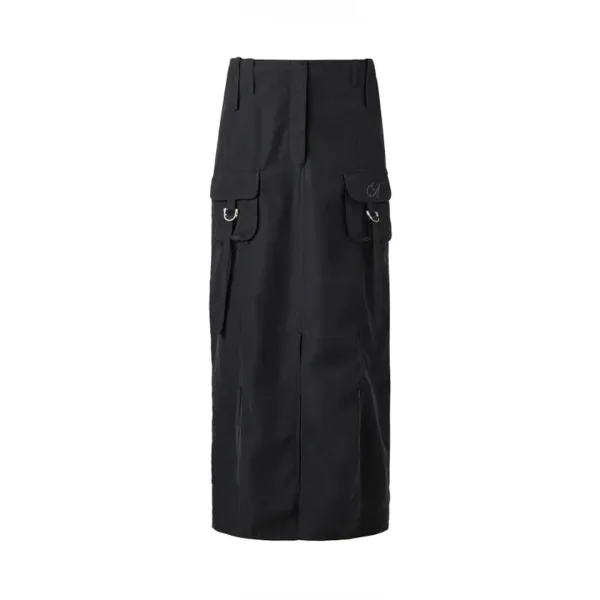 BELTED CARGO SKIRT (BLACK)