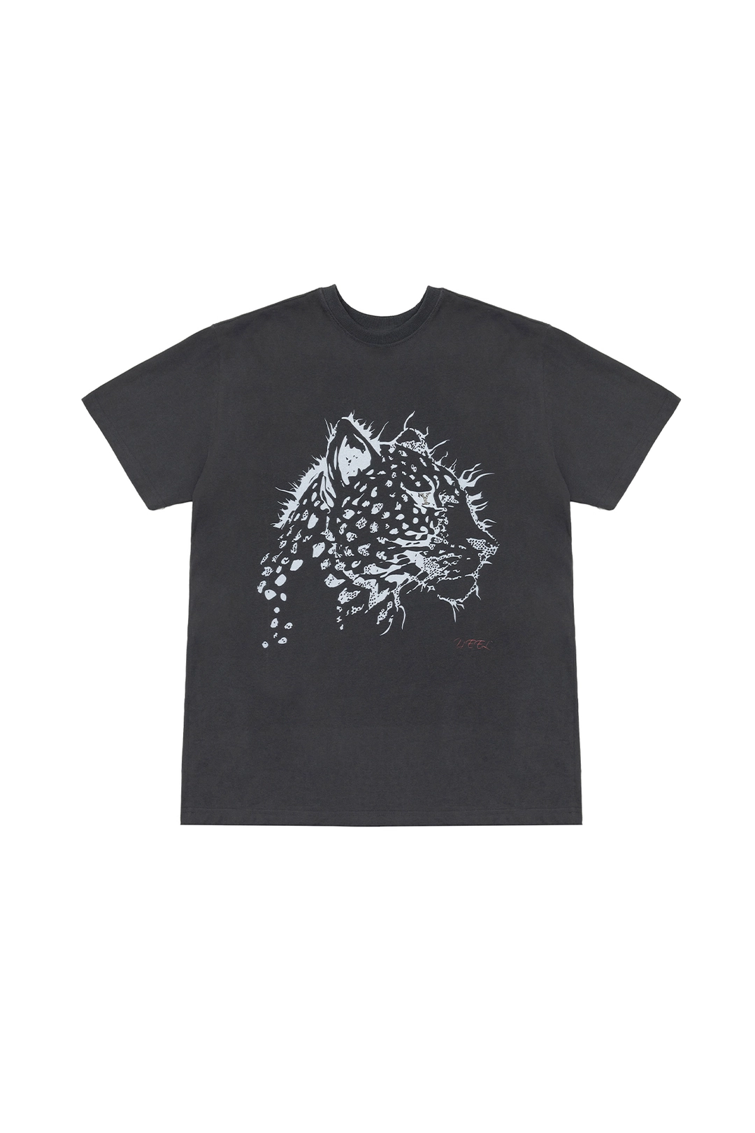 와이이이엘 CHEETAH GRAPHIC OVERSIZED T-SHIRT CHARCOAL 상품 이미지 1