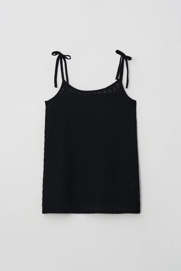 oblique summer knit - black