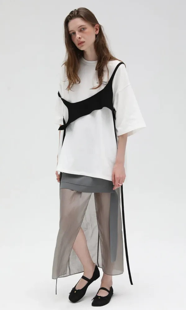 Kiss Me Transparent Skirt_Sage Khaki (1차 리오더)