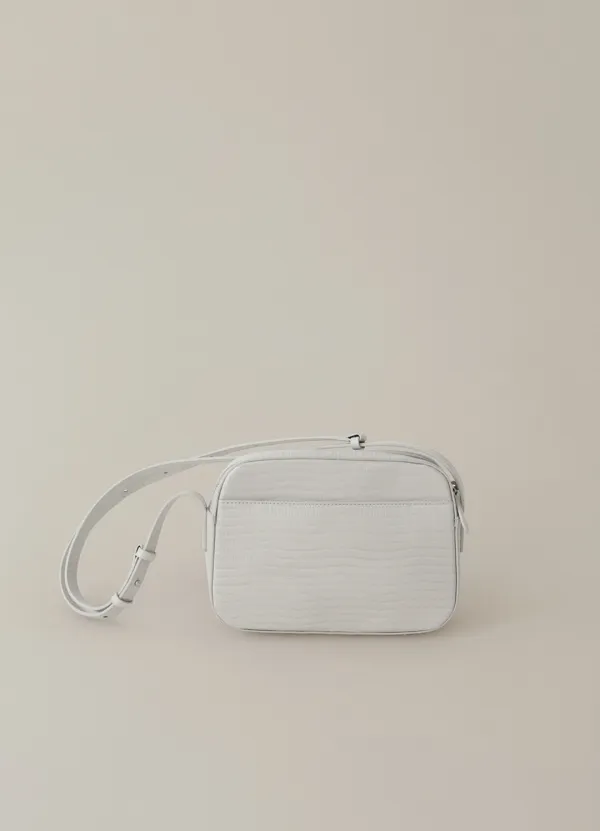 Lizard post mini bag (Slate ivory)