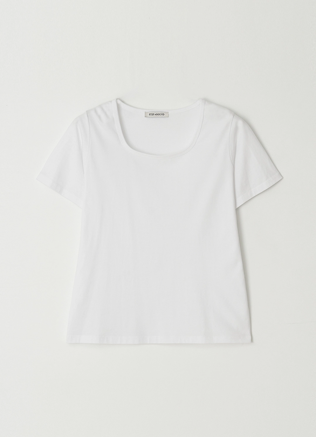 스텝어라운드 Square neck comfortable T-shirts_WHITE 상품 이미지 3