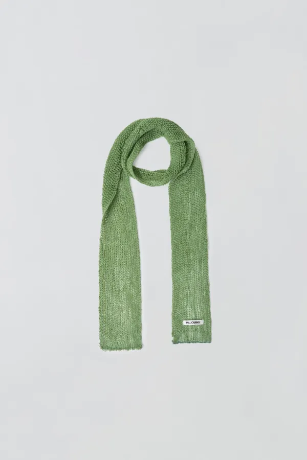 LOOSE WEAVE KNIT MUFFLER_GREEN