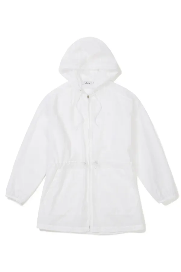 [24SS clove] Sheer Windbreaker (White)