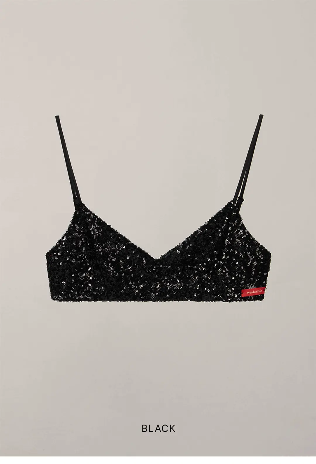 오버듀플레어 SPANGLE BUSTIER TOP_BLACK 상품 이미지 1
