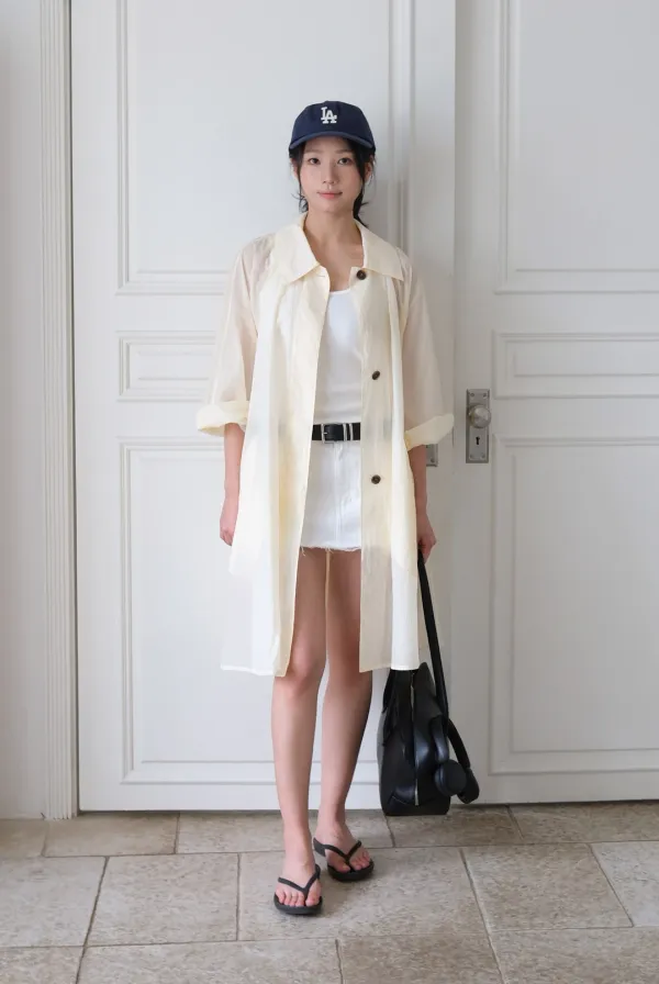 Cloud Travel Trench (Sheer Butter)