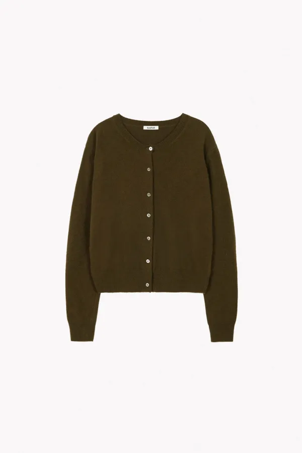 Sono Cashmere Cardigan (Deep Khaki)