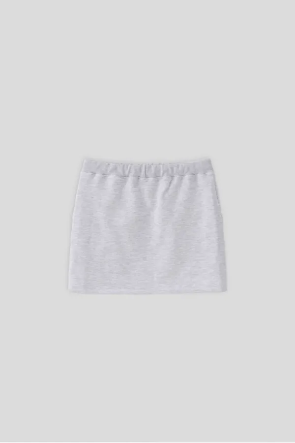 T/T Sportive sweat skirt (melange white)