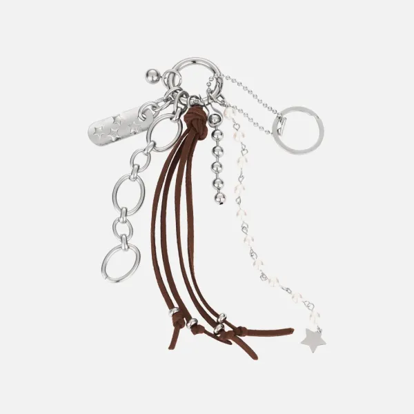 catch star key ring-silver