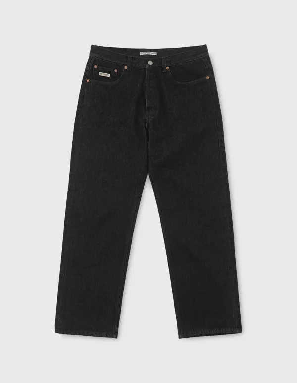 CREST ONE WASHED DENIM PANTS / Black