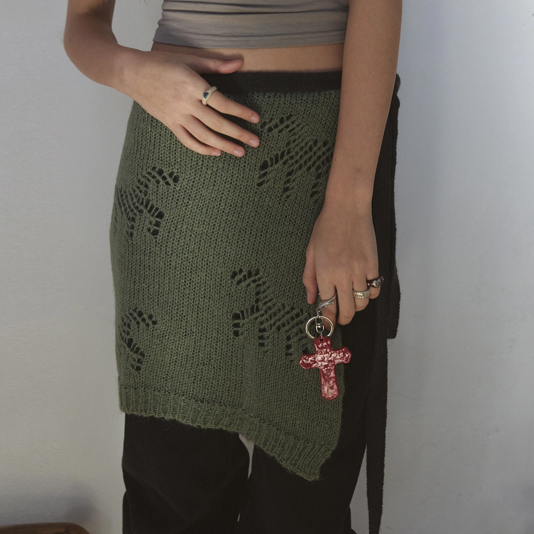 엔프프 epona layered skirt-khaki 상품 이미지 2