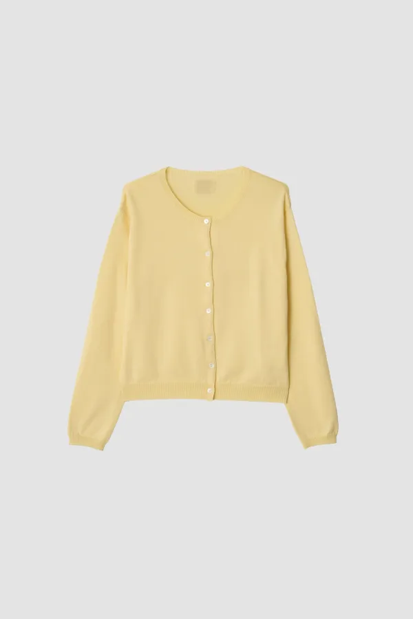 Cara Yellow Wool Cardigan