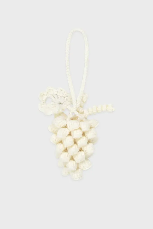 Handmade Grape Keyring (Ivory)