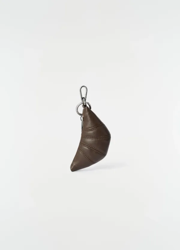 MINI CROISSANT KEYRING IN LEATHER