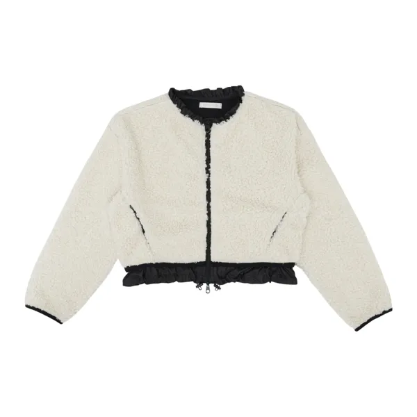 Rounded Boucle Short Jacket (sand beige)