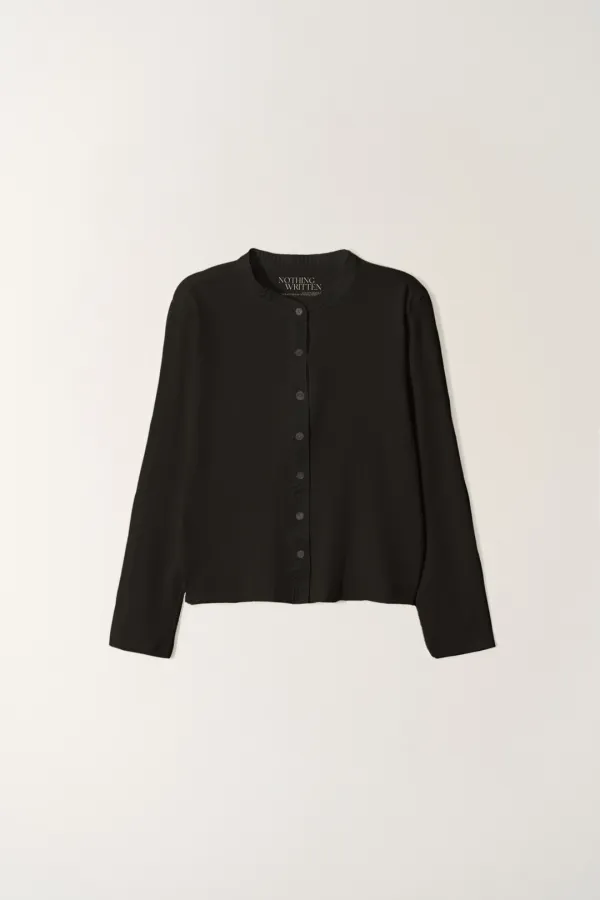 4TH / Vintage button cardigan (Black)