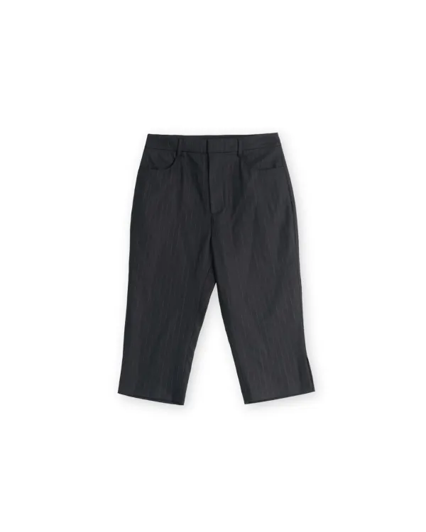 W Capri Pants, Black Stripe