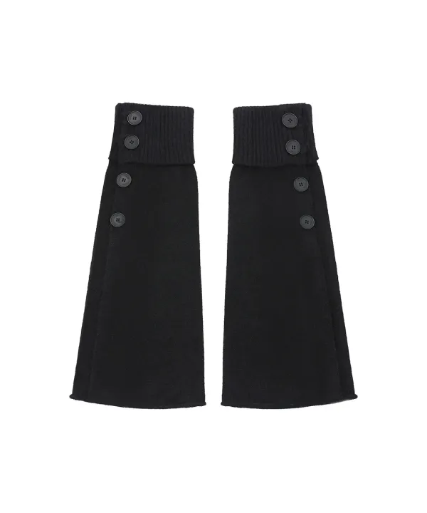 [레이 PICK] Button loop leg warmer BLACK