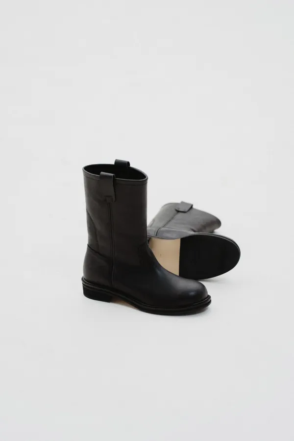 29023_Minimal Round Leather Boots in Black [ New Season / 10% DC ] 8일 PM 5 마감