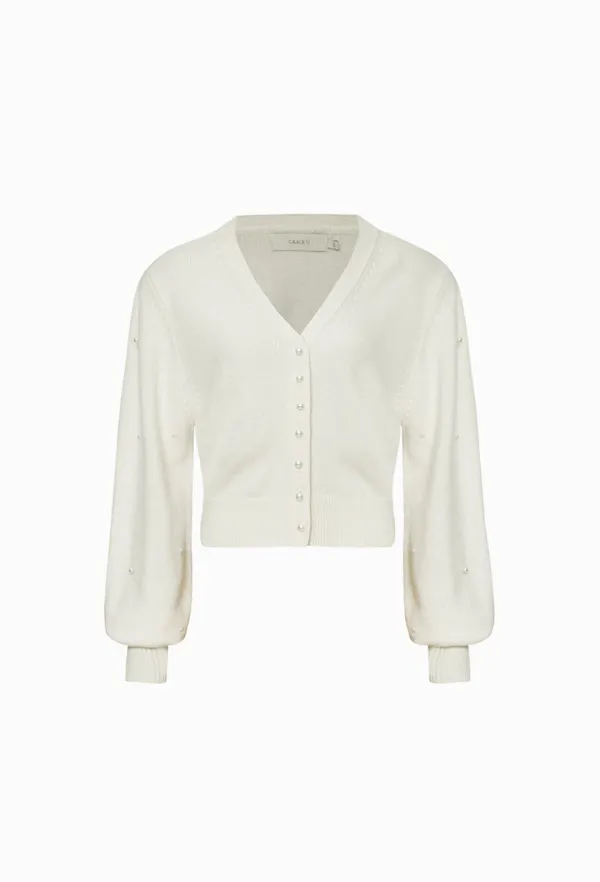 Cathy Wool Cardigan (Ivory)