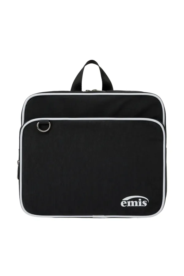 NYLON ZIP-POCKET BACKPACK-BLACK