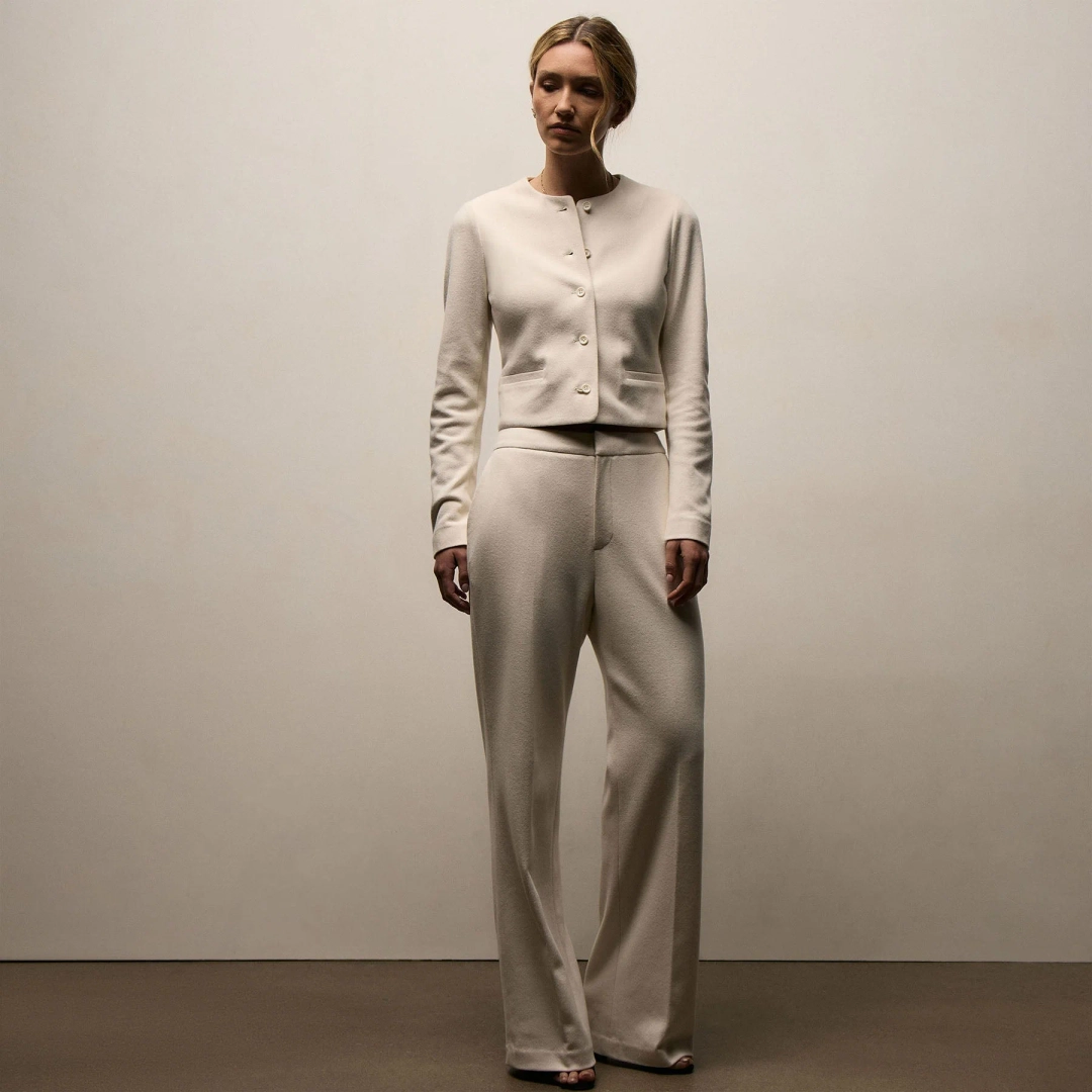 제임스펄스 Brushed Cotton Knit Jacket - Ivory 상품 이미지 3