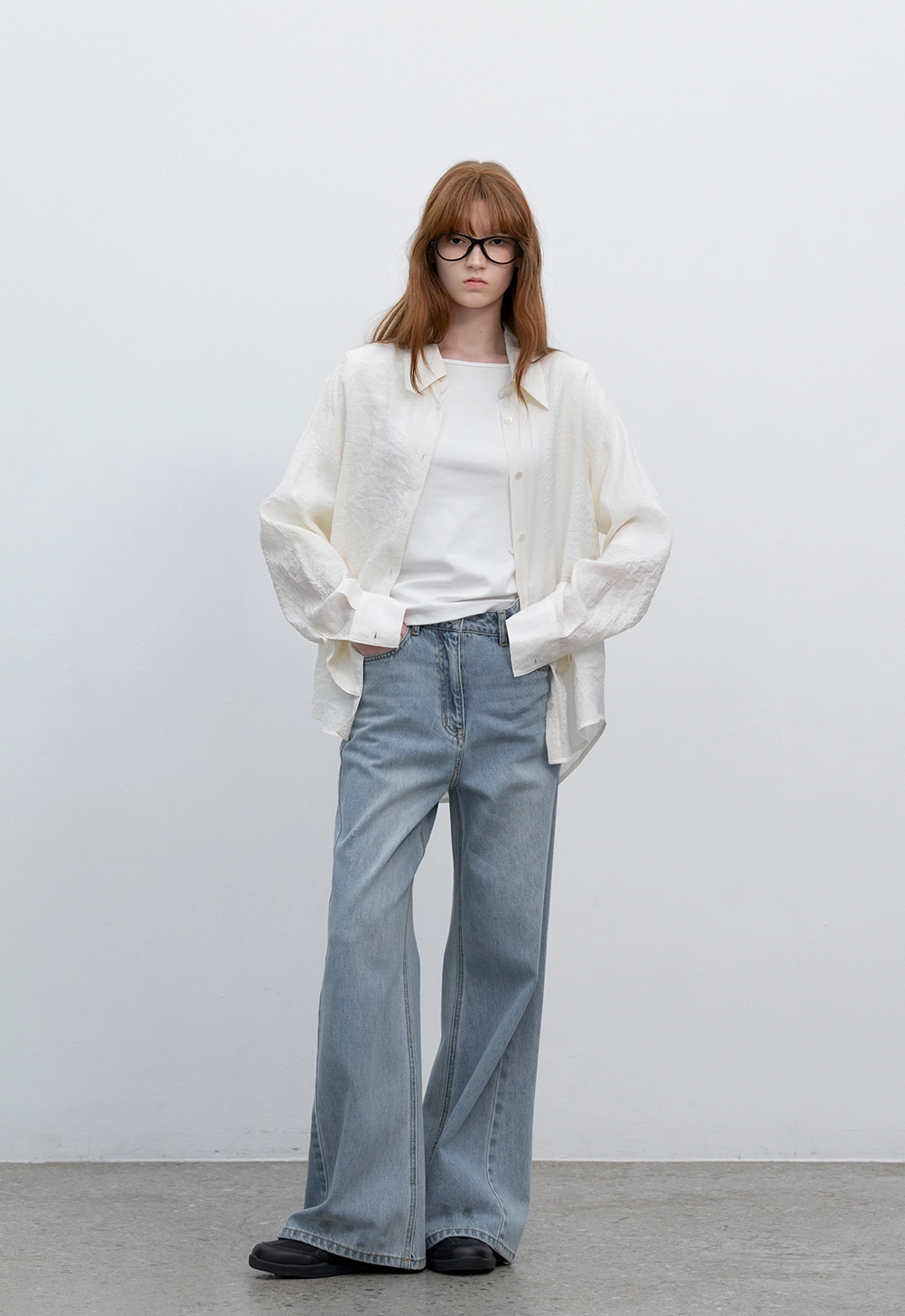 아뜰리에 나인 (PT-5752)LOOSE BOOTS CUT FIT DENIM PANTS 상품 이미지 2