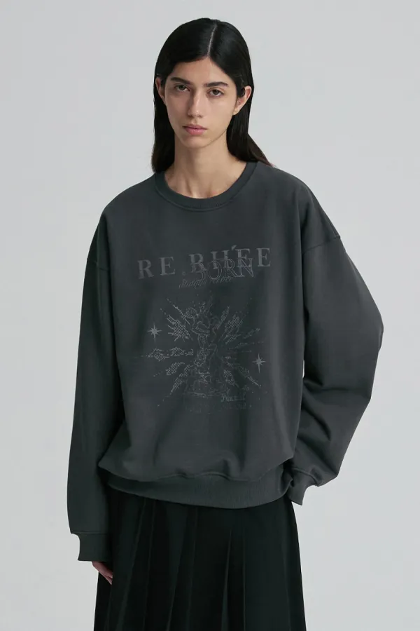 REBORN SWEATSHIRT CHARCOAL
