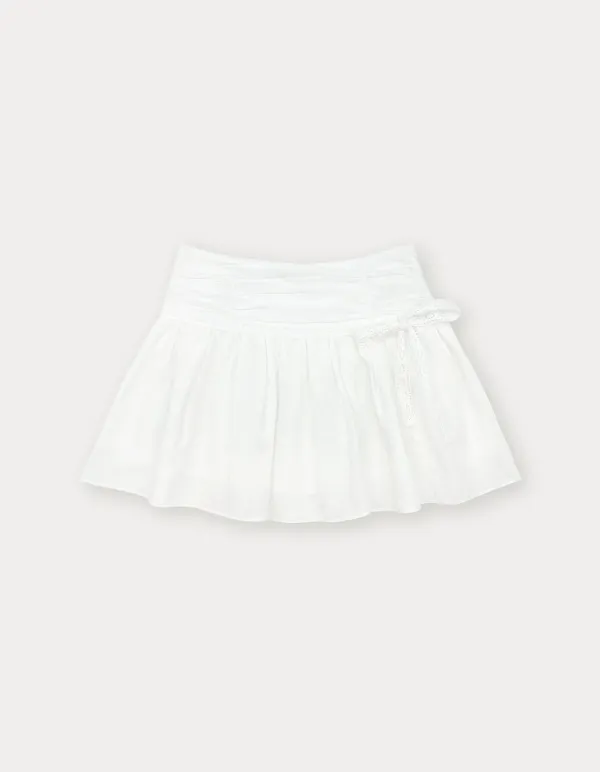 Wendy Linen Mini Skirt - Ivory