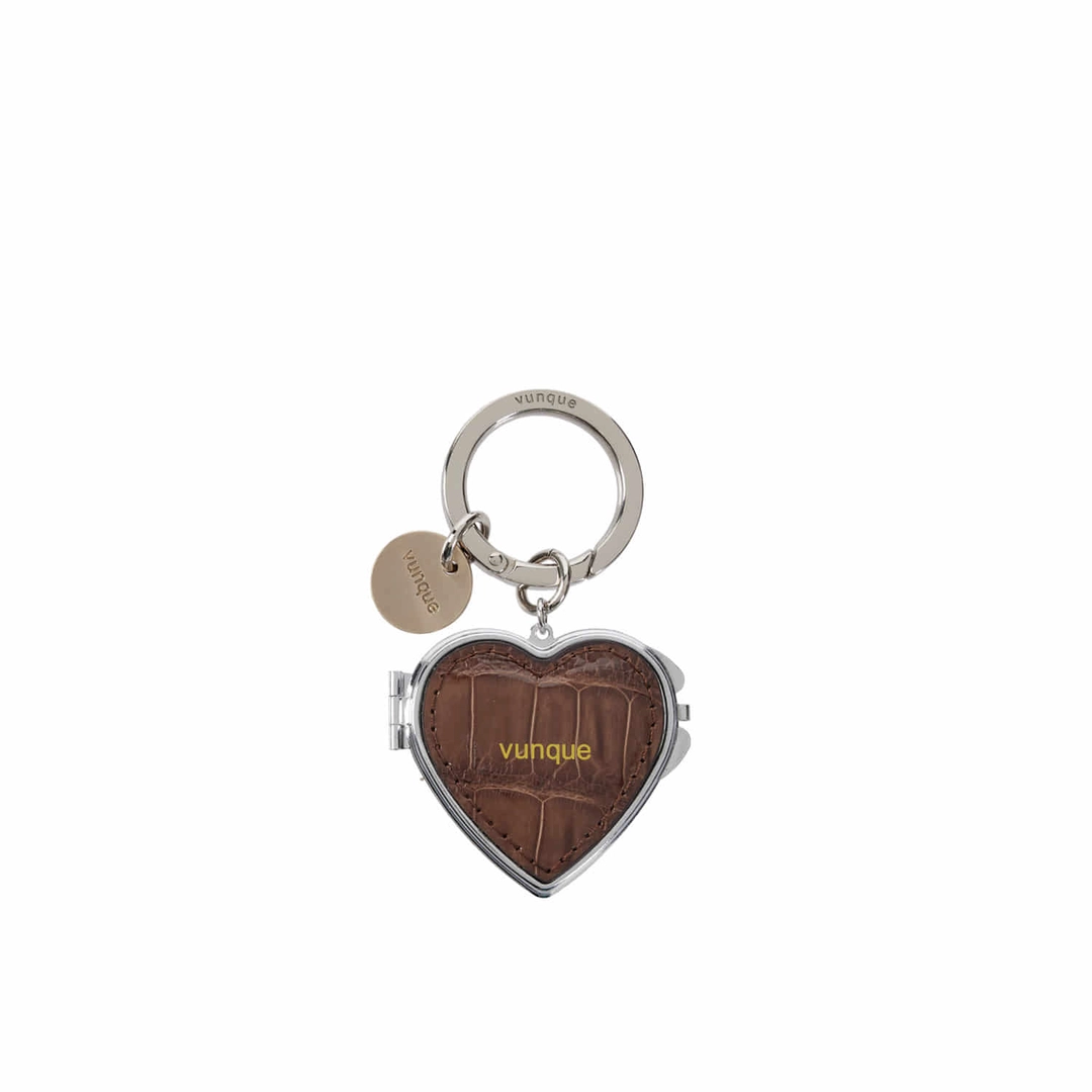 분크 Ecllat Heart Pocket Mirror Charm (에끌라 하트 포켓 미러 참) Brown 상품 이미지 1