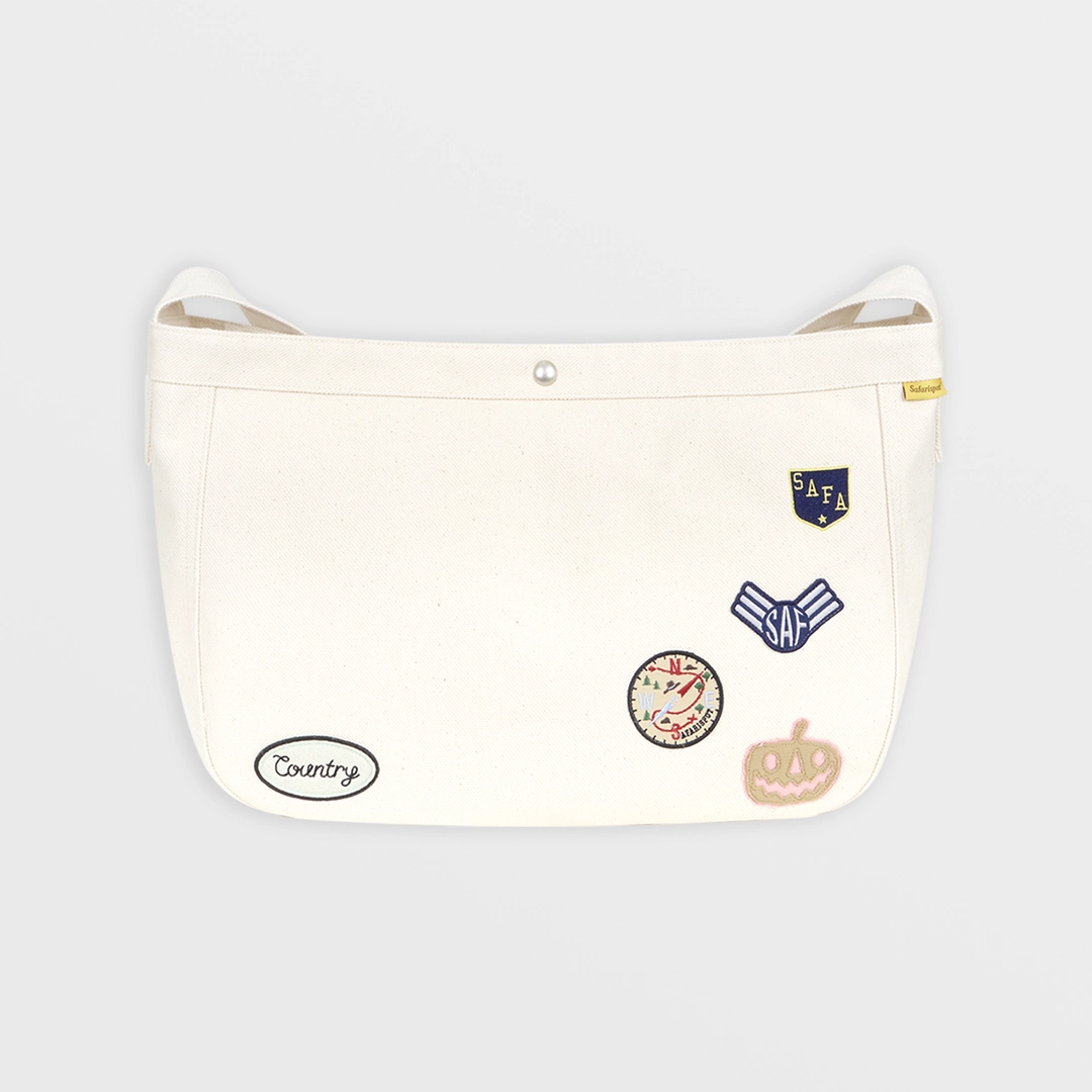 사파리스팟 Country Patch Oxford Cross Bag (Beige) 상품 이미지 1