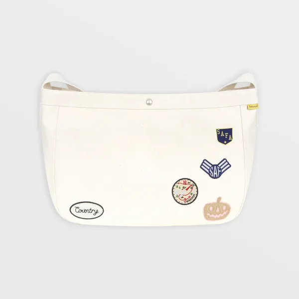 Country Patch Oxford Cross Bag (Beige)