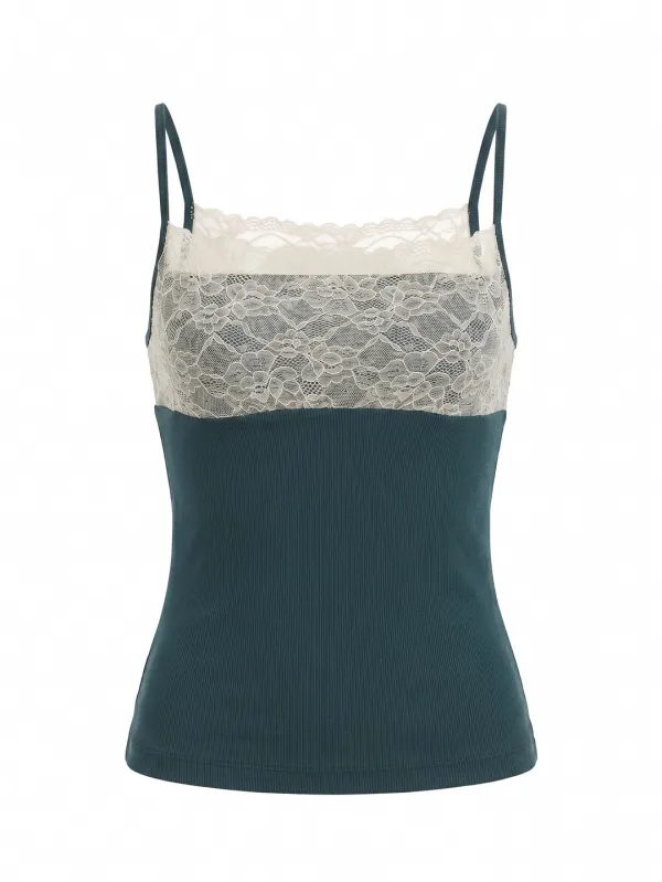 LITTLE SISTER LACE TOP (GREEN)