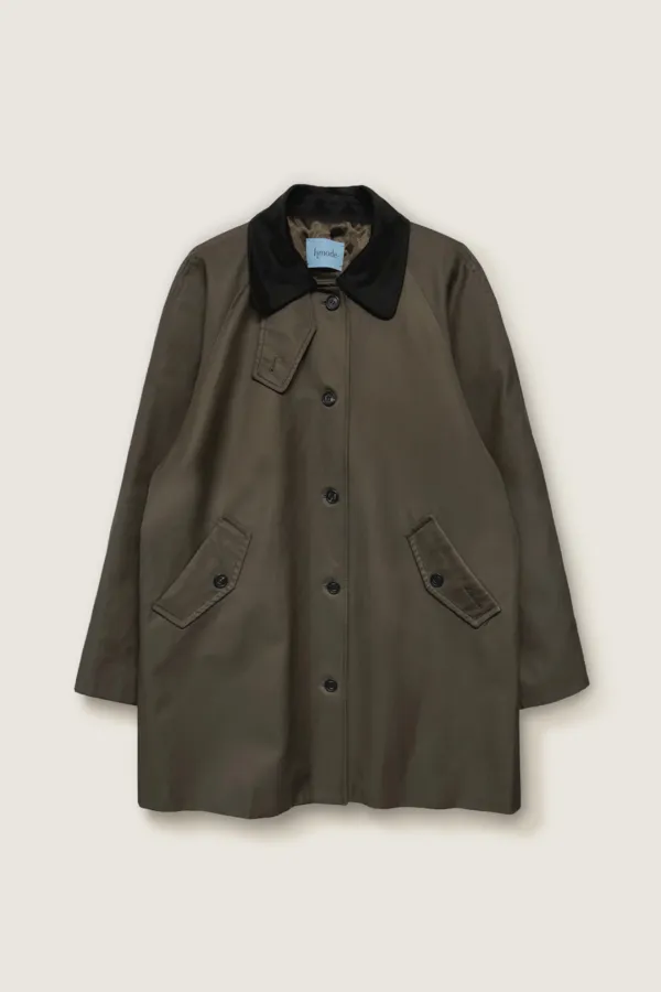 Half trench coat (카키브라운)