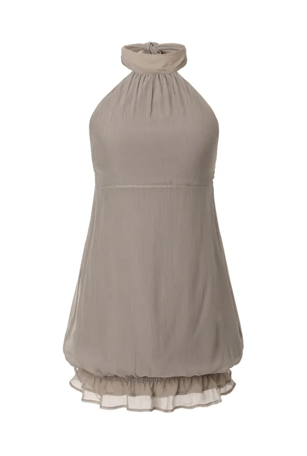 Sheer halter dress