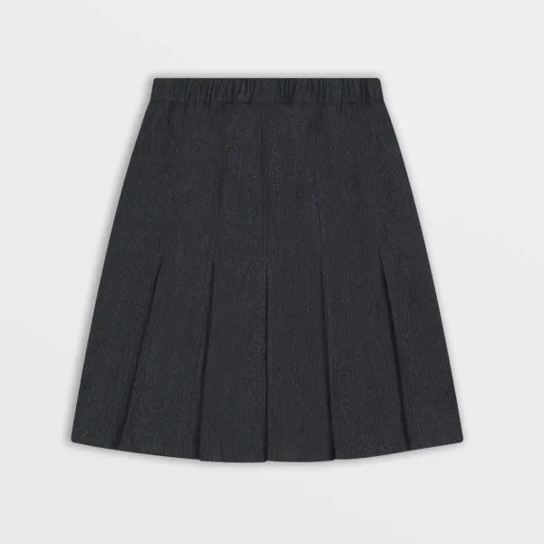 [Restock] Two Button Pleats Wool Skirt (Black)