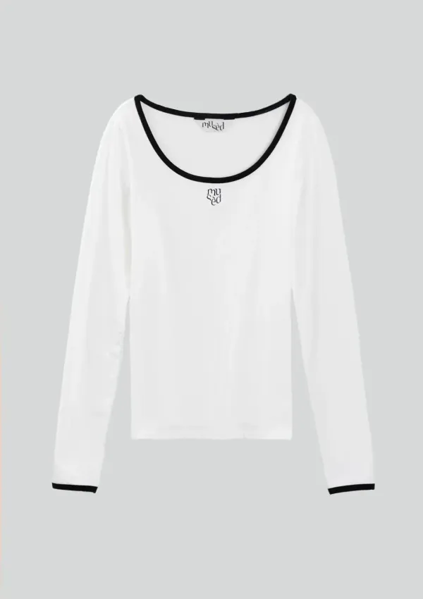Mused Signature Logo T-shirt(L/SLV) - White