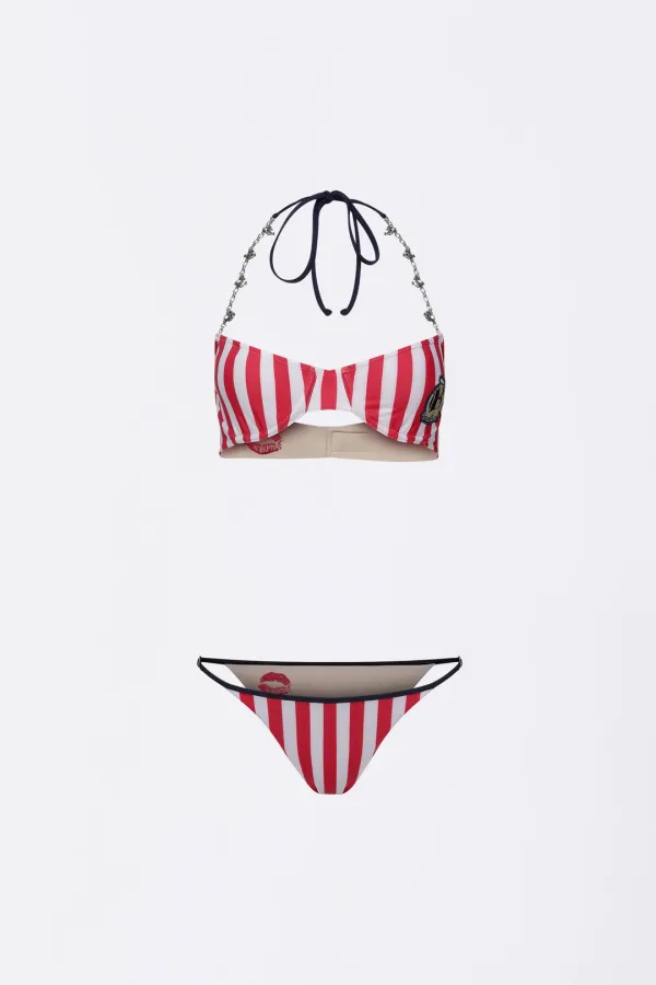 Marine Bikini Red Stripe
