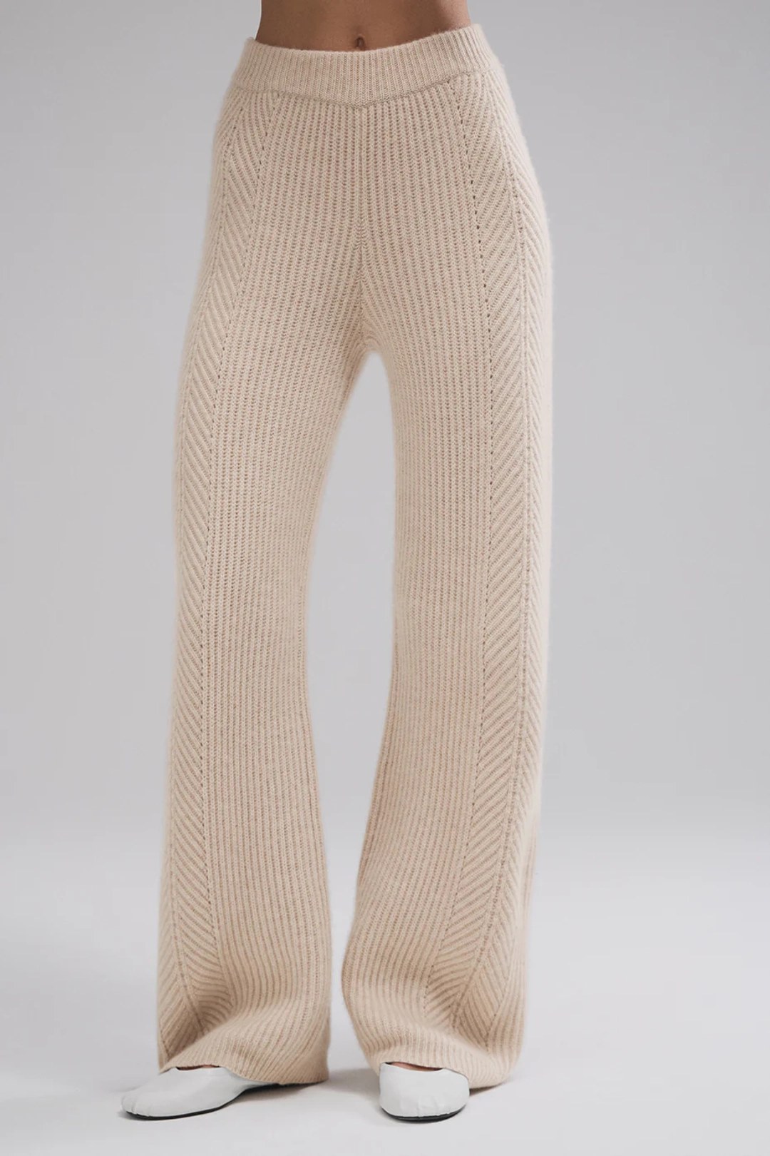 알로요가 Winter Magic Cashmere Wide Leg Pant - Birch Heather 상품 이미지 1