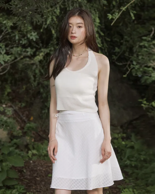 [혜은pick 특별가] U halter neck t shirt - ivory