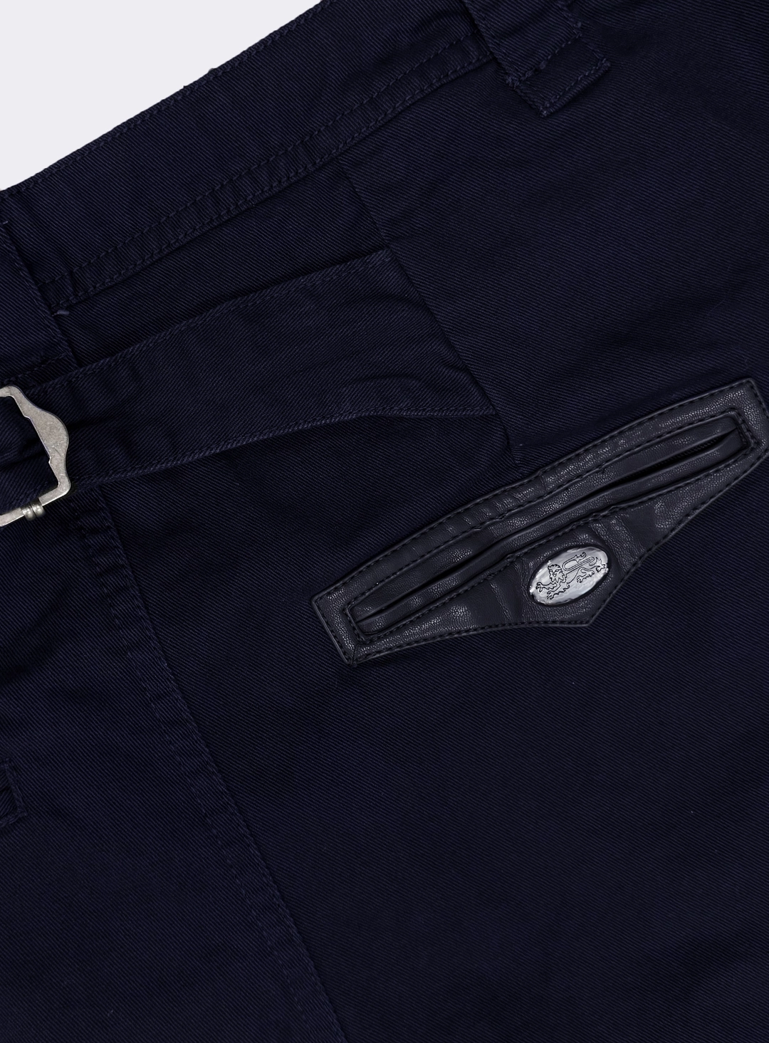 배드블러드 [w-pts26-008] Mystic Formal Curved Chino Pants - Navy 상품 이미지 3