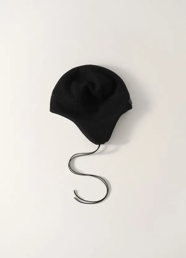 Wool earflap trapper (Black)