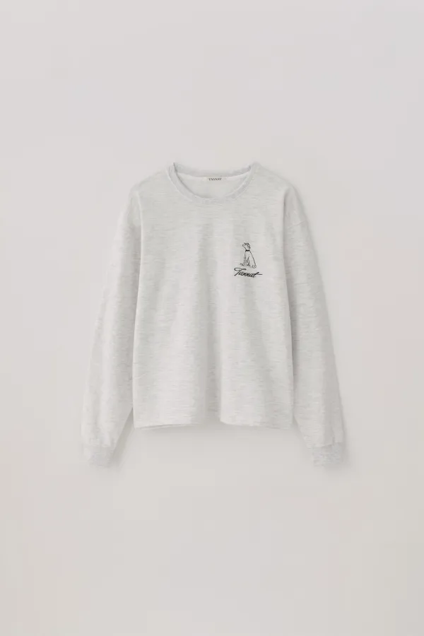 T/T Puppy long sleeve t-shirt (melange white)